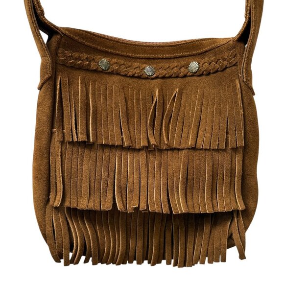 Minnetonka Bags Minnetonka Fringe Handbag Brown Suede Leather Boho Shoulder Bag Western Poshmark
